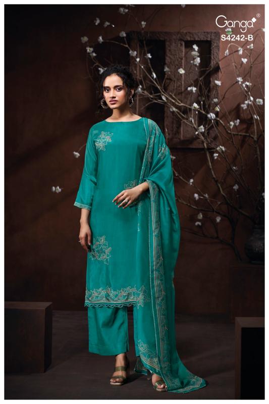 Ganga kynaa 4242 wholesale dress materials nellore